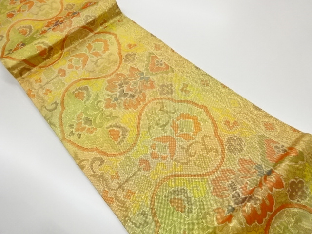 抽象花模様織出し袋帯